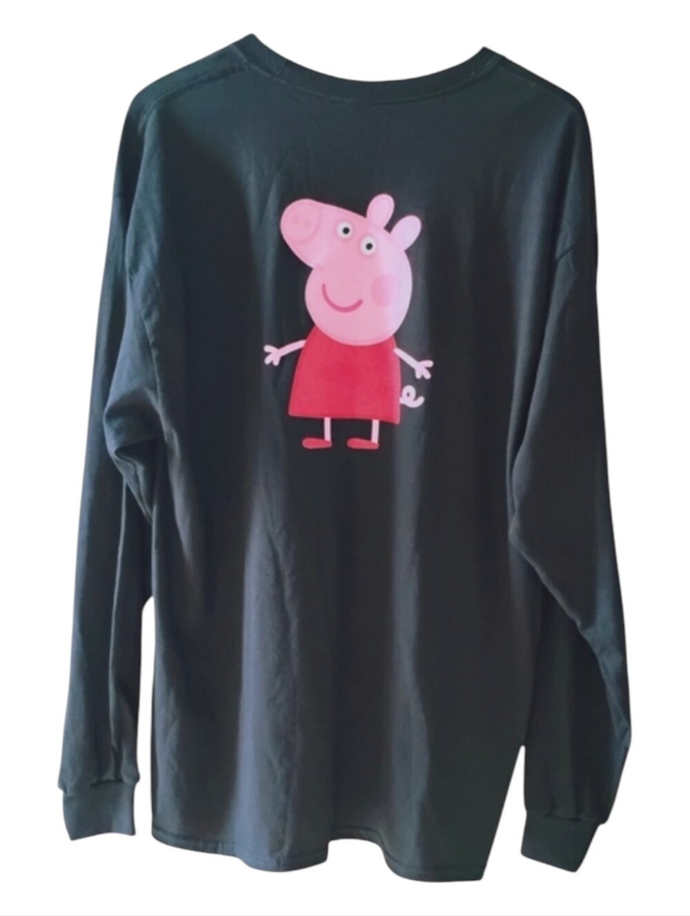 Urban Outfitters Peppa Pig Black Long Sleeve Tee Shirt Size XL